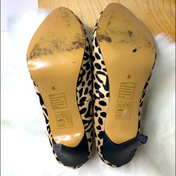 Dolce Vita leopard print fur heels size 8 - Picture 6 of 12